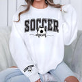 Personalized Soccer Mom Sweatshirt, Custom Soccer Mom Shirt, Soccer Name Sweatshirt, Front Sleeve