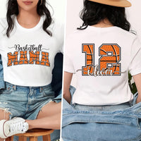 Customizable Basketball Mom Shirt, Game Day Basketball Shirt, Personalized Team Name Tee, Front Back