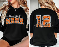 Customizable Basketball Mom Shirt, Game Day Basketball Shirt, Personalized Team Name Tee, Front Back