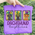 Mardi Gras Dachshund Shirt, Carnival Dog Mom Shirt, Dachshund Through the Beads Tee