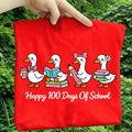 Happy 100 Days Same Silly Goose Teacher Shirt, Funny Teacher Goose Shirt, Cute 100 Days of School Tee