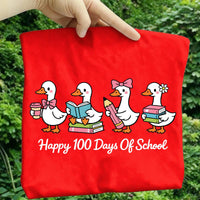 Happy 100 Days Same Silly Goose Teacher Shirt, Funny Teacher Goose Shirt, Cute 100 Days of School Tee