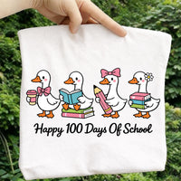Happy 100 Days Same Silly Goose Teacher Shirt, Funny Teacher Goose Shirt, Cute 100 Days of School Tee