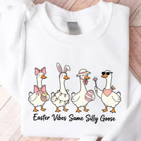 Easter Vibes Same Silly Goose Sweatshirt, Funny Easter Goose Shirt, Cute Spring Silly Goose Sweatshirt