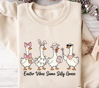 Easter Vibes Same Silly Goose Sweatshirt, Funny Easter Goose Shirt, Cute Spring Silly Goose Sweatshirt