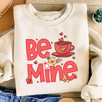 Be Mine Coquette Valentine Sweatshirt, Preppy Christian Love Like Jesus Shirt, Vintage Brushstroke Heart Sweatshirt