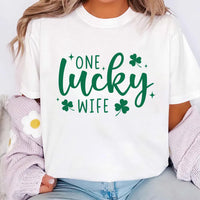 One Lucky Wife Shirt, One Lucky Husband Shirt, St Patrick’s Day Couple Tee, Shamrock Matching Shirt