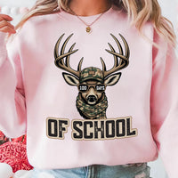 Buck 100 Days of School Sweatshirt, Deer Hunting Teacher Shirt, Forest Animal Celebration Sweatshirt