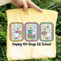 Happy 100 Days of School Shirt, Silly Goose Teacher Shirt, Cute 100 Days Student Tee