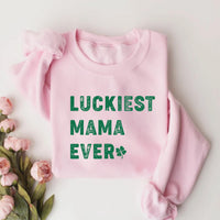 Luckiest Mama Ever Sweatshirt, Luckiest Dad Sweatshirt, St Patrick’s Day Matching Tee