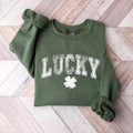 Retro Lucky Sweatshirt, Cute St Patrick’s Day Shirt, Women’s Shamrock Sweatshirt