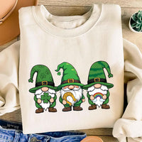 St. Patrick's Day Gnome Sweatshirt, Irish Gnomes Shirt, Cute St Patrick Gnome Sweatshirt