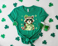 Funny Raccoon St Patricks Day Shirt, Retro St Patricks Day Shirt, Coquette St Pattys Day Tee