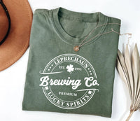 Leprechaun Brewing Co Shirt, Retro St Patrick’s Day Shirt, Vintage Irish Lucky Spirits Tee