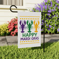 Happy Mardi Gras Garden Flag, Crawfish Mardi Gras Yard Flag Decor, New Orleans Carnival Outdoor Decoration, Fat Tuesday Parade Flag