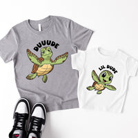 Father and Son Matching Shirt, Matching Turtles Dad and Son Shirt, Daddy and Me Tee