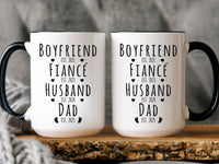 Personalized First Time Dad Mug from Wife, Gift for New Dad, Funny Dad To Be Coffee Mug, Pregnancy Reveal Gift for Husband