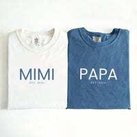 Personalized Grandma Grandpa Shirt, Custom Est Year Tee, First Time Grandparents Reveal Shirt