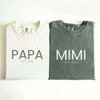 Personalized Grandma Grandpa Shirt, Custom Est Year Tee, First Time Grandparents Reveal Shirt