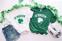 Custom Shamrock O Name Shirt, Personalized St Patrick’s Day Shirt, Cute Irish Drinking Tee
