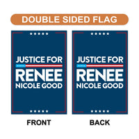 Justice For Renee Good Garden Flag, Double Sided, Keep the Immigrants, Deport the Racists Flag, Anti-Trump, Abolish ICE, Resist Fascism Flag