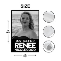 Justice For Renee Good Garden Flag, Double Sided, Keep the Immigrants, Deport the Racists Flag, Anti-Trump, Abolish ICE, Resist Fascism Flag