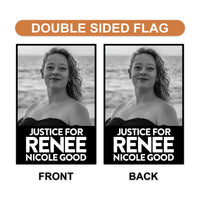Justice For Renee Good Garden Flag, Double Sided, Keep the Immigrants, Deport the Racists Flag, Anti-Trump, Abolish ICE, Resist Fascism Flag