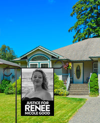 Justice For Renee Good Garden Flag, Double Sided, Keep the Immigrants, Deport the Racists Flag, Anti-Trump, Abolish ICE, Resist Fascism Flag