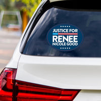 Justice For Renee Good Protest Vinyl Sticker, ICE Equals American Gestapo, Anti-Trump Resistance, Resist Fascism Bumper Sticker, 6" x 4.5"