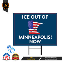 Abolish ICE Yard Sign, Keep the Immigrants, Deport the Racists Lawn Sign, Anti-Trump, Resist Fascism Yard Sign with Metal H-Stake