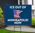 Abolish ICE Yard Sign, Keep the Immigrants, Deport the Racists Lawn Sign, Anti-Trump, Resist Fascism Yard Sign with Metal H-Stake