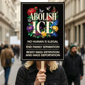 ICE Equals American Gestapo Protest Sign, Anti-Trump Resistance, Political Activist Poster, Rally Sign, Resist Fascism Protest Poster