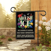 ICE Equals American Gestapo Garden Flag, Double Sided, Resist Hate Flag, Anti-Trump, Funny Anti-Trump Anti-Elon Flag, Political Flag