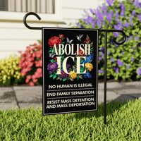 ICE Equals American Gestapo Garden Flag, Double Sided, Resist Hate Flag, Anti-Trump, Funny Anti-Trump Anti-Elon Flag, Political Flag