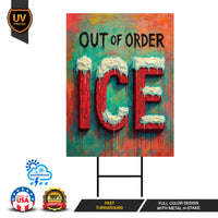 Abolish ICE Yard Sign, Keep the Immigrants, Deport the Racists Lawn Sign, Anti-Trump, Resist Fascism Yard Sign with Metal H-Stake