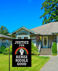 Justice For Renee Good Garden Flag, Double Sided, Keep the Immigrants, Deport the Racists Flag, Anti-Trump, Abolish ICE, Resist Fascism Flag