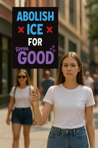 ICE Equals American Gestapo Protest Sign, Anti-Trump Resistance, Political Activist Poster, Rally Sign, Resist Fascism Protest Poster