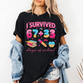 I Survived 100 Days of School Shirt, Funny Teacher Gift, Student Apparel, Back to School Shirt