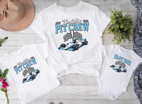 Personalized Pit Crew Shirt, Custom Racing Tee, Family Matching Gift, Race Car Birthday Shirt, Front Back