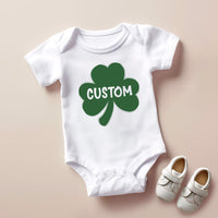 Personalized Shamrock Baby Shirt, St Patrick’s Day Bodysuit, Cute Shamrock Baby Bodysuit, Custom Irish Baby Shirt