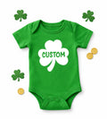 Personalized Shamrock Baby Shirt, St Patrick’s Day Bodysuit, Cute Shamrock Baby Bodysuit, Custom Irish Baby Shirt