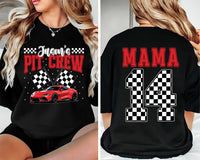 Personalized Pit Crew Shirt, Custom Racing Tee, Family Matching Gift, Race Car Birthday Shirt, Unique Race Day Apparel, Front Back