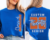 Custom Name Class of 2026 Shirt, Graduation Gift for Her Shirt, Senior Name Shirt, Personalized High School Tee, Front Back