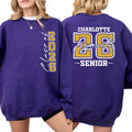 Custom Name Class of 2026 Sweatshirt, Graduation Gift for Her Shirt, Senior Name Sweatshirt, Front Back