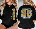 Custom Senior 2026 Shirt, Class of 26 Graduation Shirt, Graduation 2026 Tee, Front Back