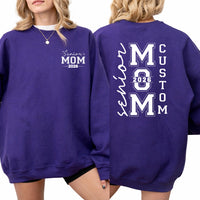 Senior Mom 2026 Sweatshirt, Custom Graduation 2026 Mom Outfit, Matching Family Senior Shirt, Class of 26 Mom Sweatshirt, Front Back
