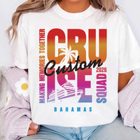Personalized Cruise Squad 2026 Shirt, Caribbean Cruise Matching Shirt, Family Cruise Crew Custom Name Tee