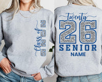 Senior Mom 2026 Sweatshirt, Custom Graduation 2026 Mom Outfit, Matching Family Senior Shirt, Class of 26 Mom Sweatshirt, Front Back