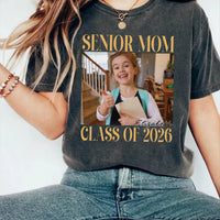 Senior Mom 2026 Shirt, Custom Photo Class of 2026 Shirt, Proud Mom of 2026 Graduate Tee