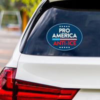 Pro America Anti ICE Protest Vinyl Sticker, ICE Equals American Gestapo, Anti-Trump Resistance, Resist Fascism Bumper Sticker, 6" x 4.5"